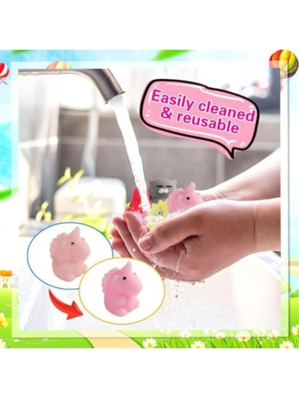 80 Pcs Kawaii Squishies Party Favors for Kids 4-8, Bulk Mochi Toys Set - Picture 5 of 6
